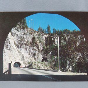 Vintage Postcard - Fraser Valley Canyon Tunnels - Traveltime Product